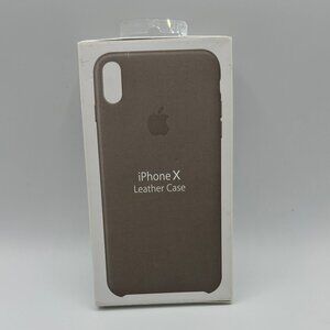 Genuine Apple iPhone X Brown Leather Phone Case